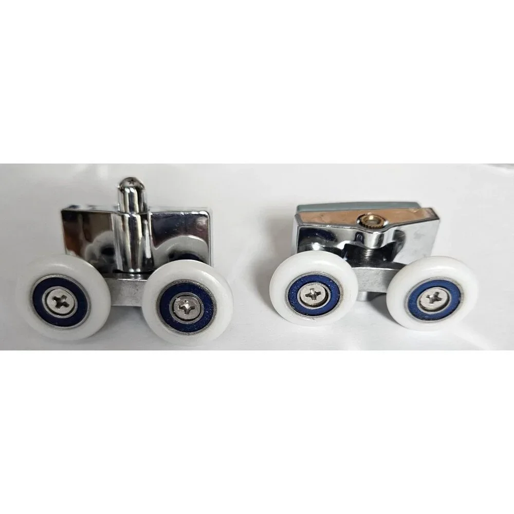 Heavy Duty Shower Door Rollers 4 Up 4 Down With 8 Crash Pads Bathroom Acc